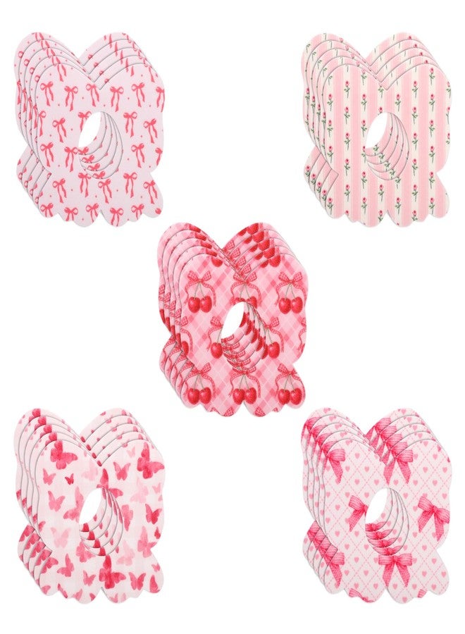 Penitue 25pcs Bowknot Sensor Covers for Dexcom G7, 5 Styles Cute Bowknot CGM Overpatch Waterproof Breathable Adhesive Patches Monitor Sensor Stickers Accessories Compatible with Dexcom G7 - Image 1